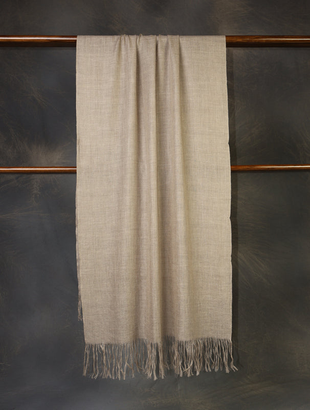 Natural Base Handwoven Cashmere Pashmina Scarf