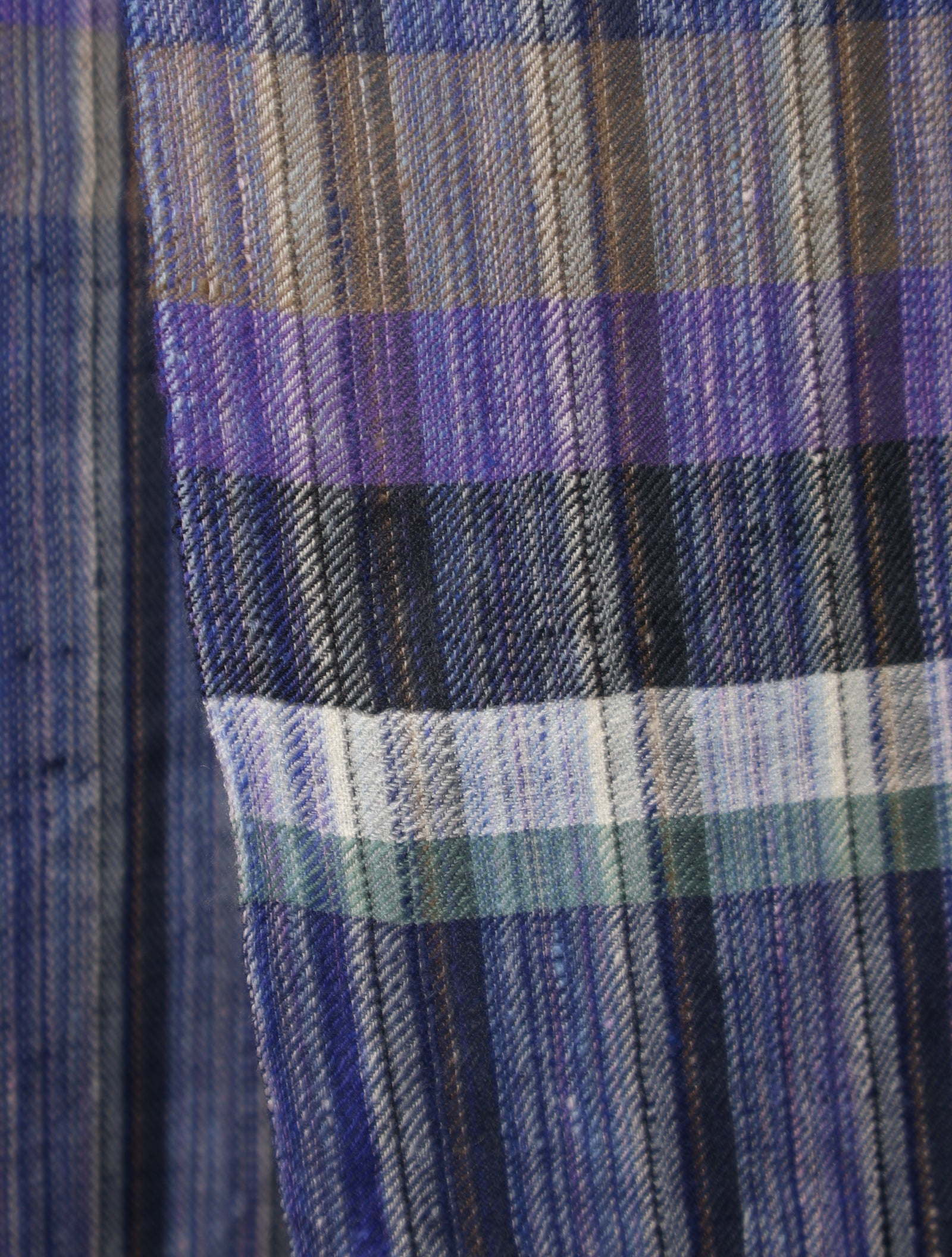 Multi Color Striped Blue Base Handwoven Cashmere Pashmina Scarf