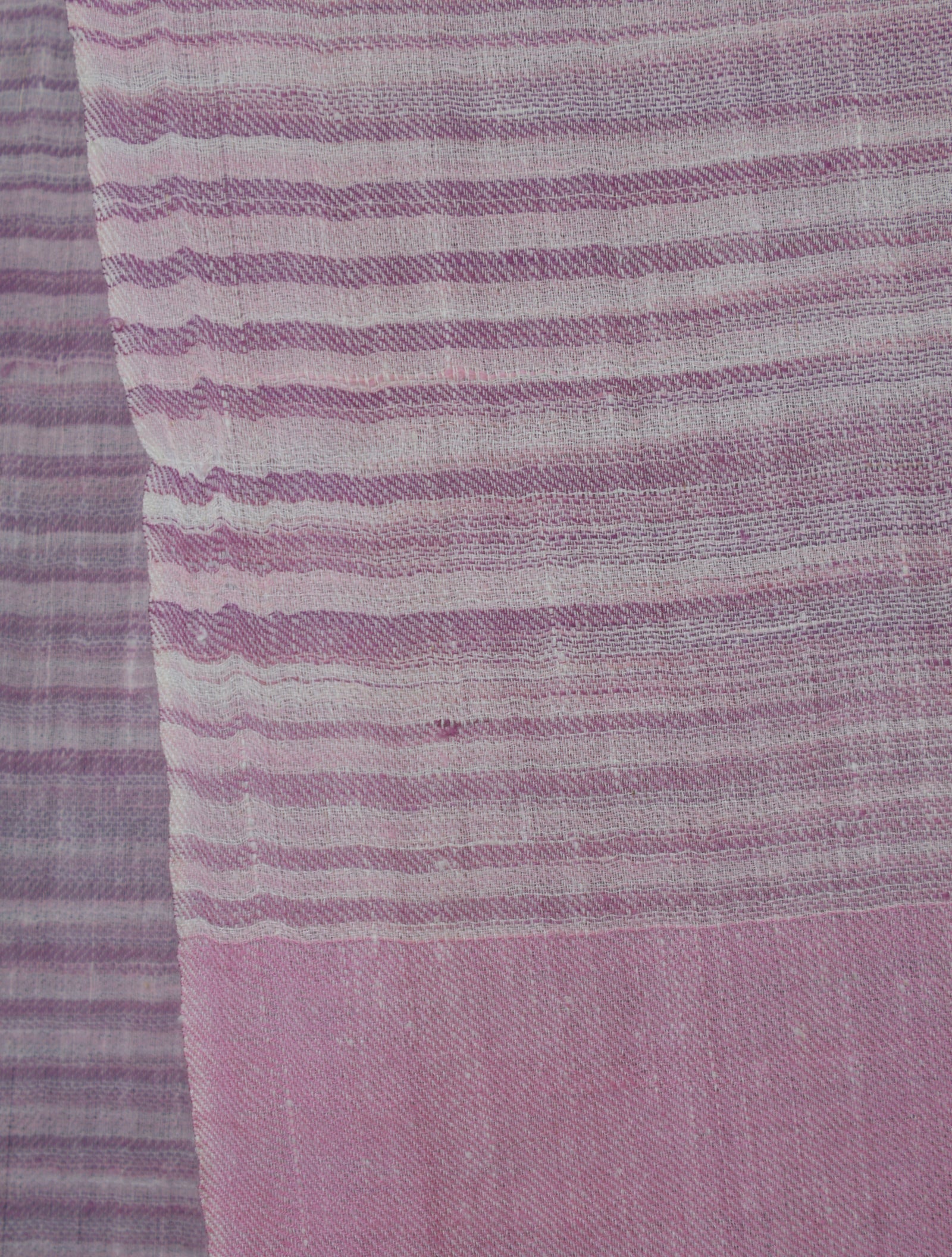 Light Purple and Pink Color Striped Handwoven Cashmere Pashmina Scarf