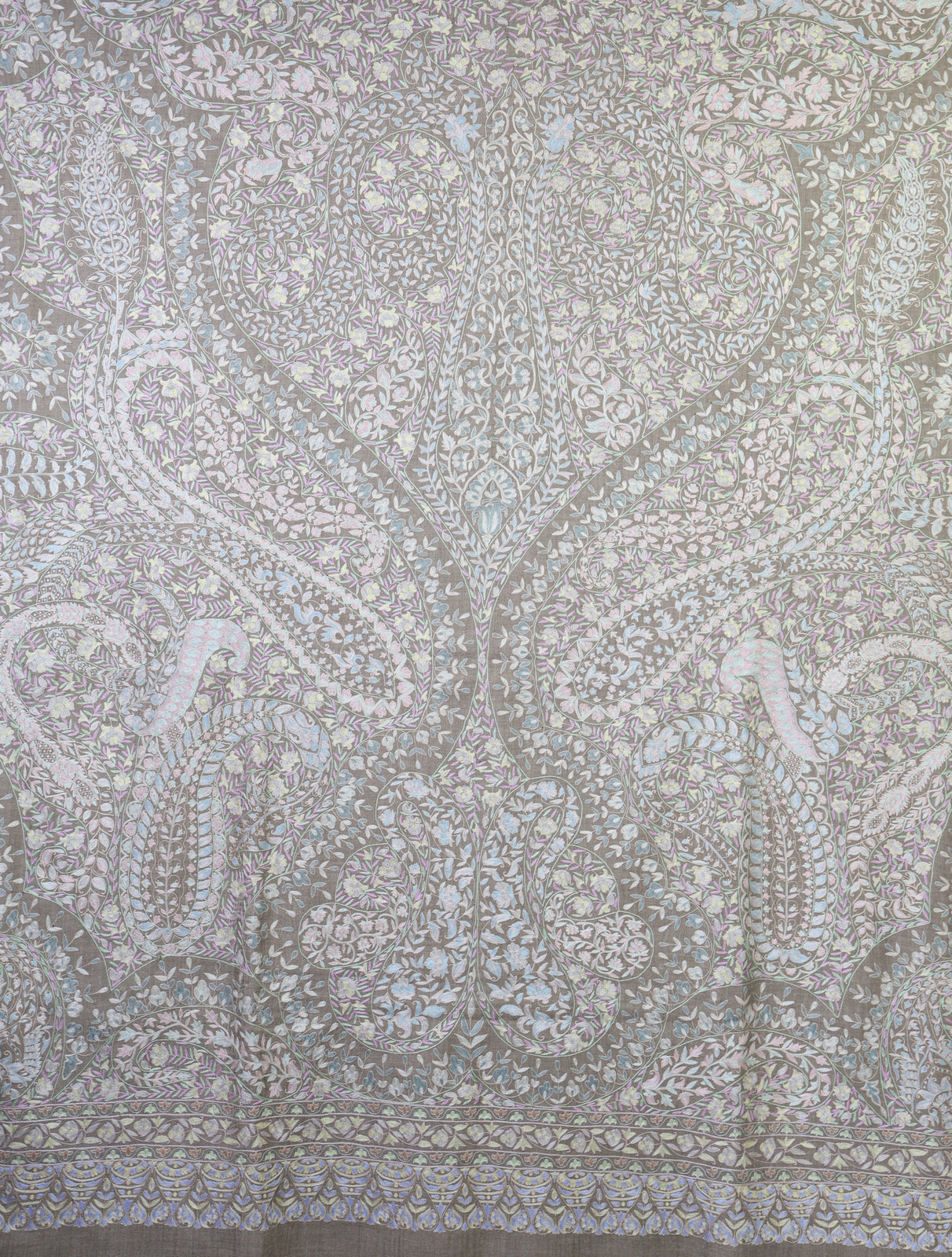 3 Yard Beige Color Kalamkari Pashmina Shawl