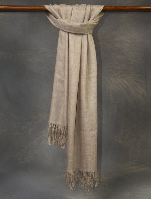 Natural Base Handwoven Cashmere Pashmina Scarf