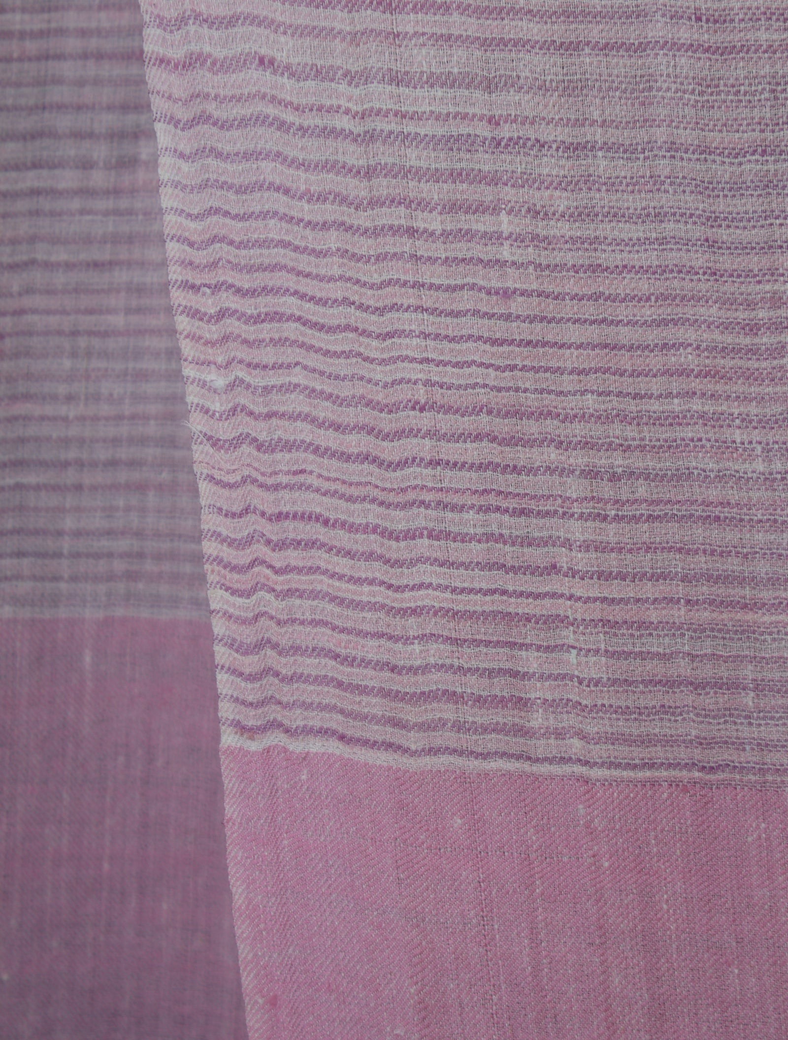 Light Purple and Pink Color Striped Handwoven Cashmere Pashmina Scarf