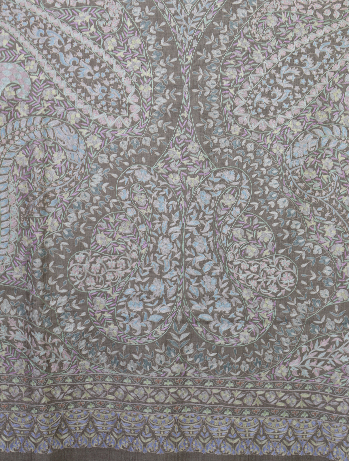 3 Yard Beige Color Kalamkari Pashmina Shawl