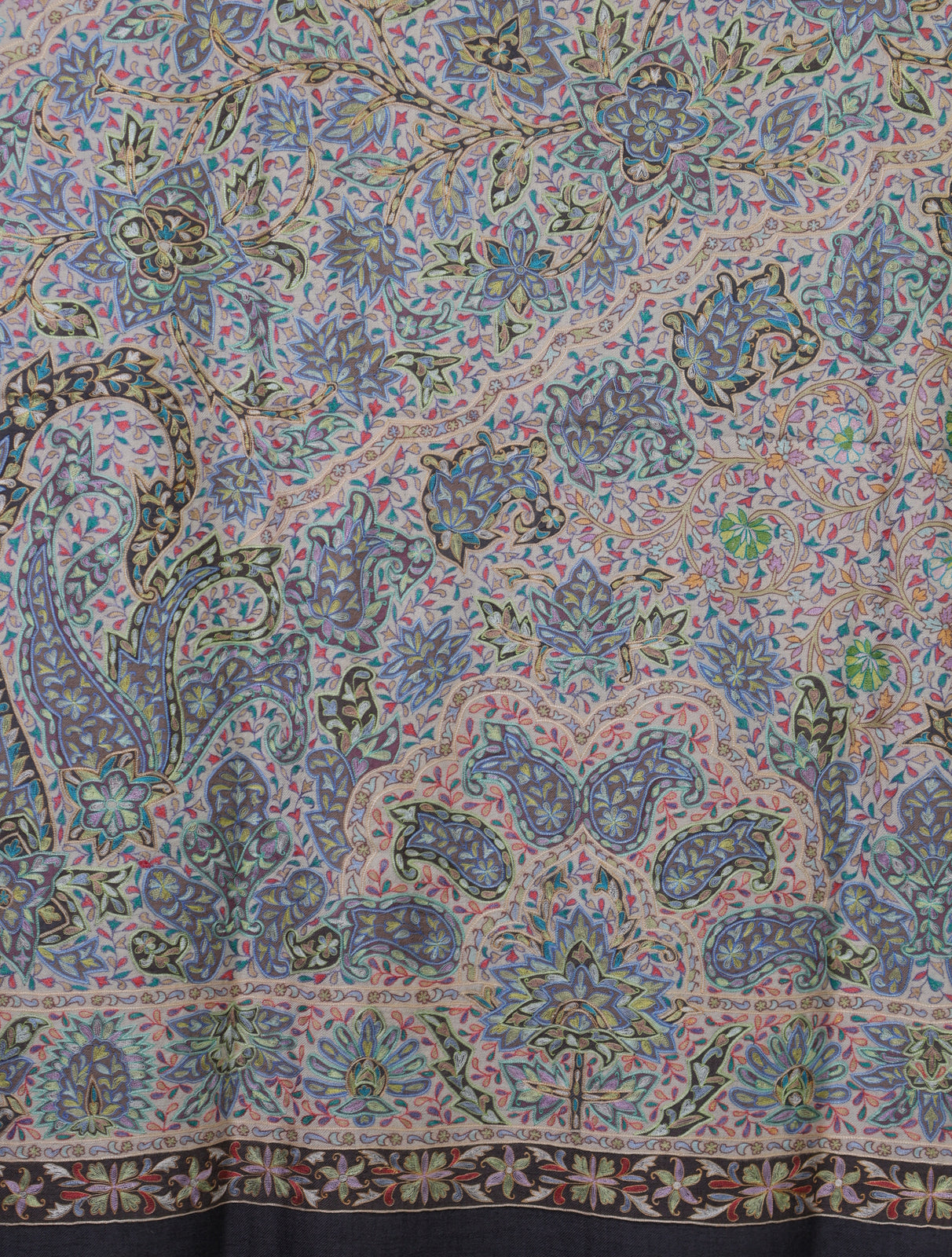 Navy Blue Color Kalamkari Pashmina Shawl