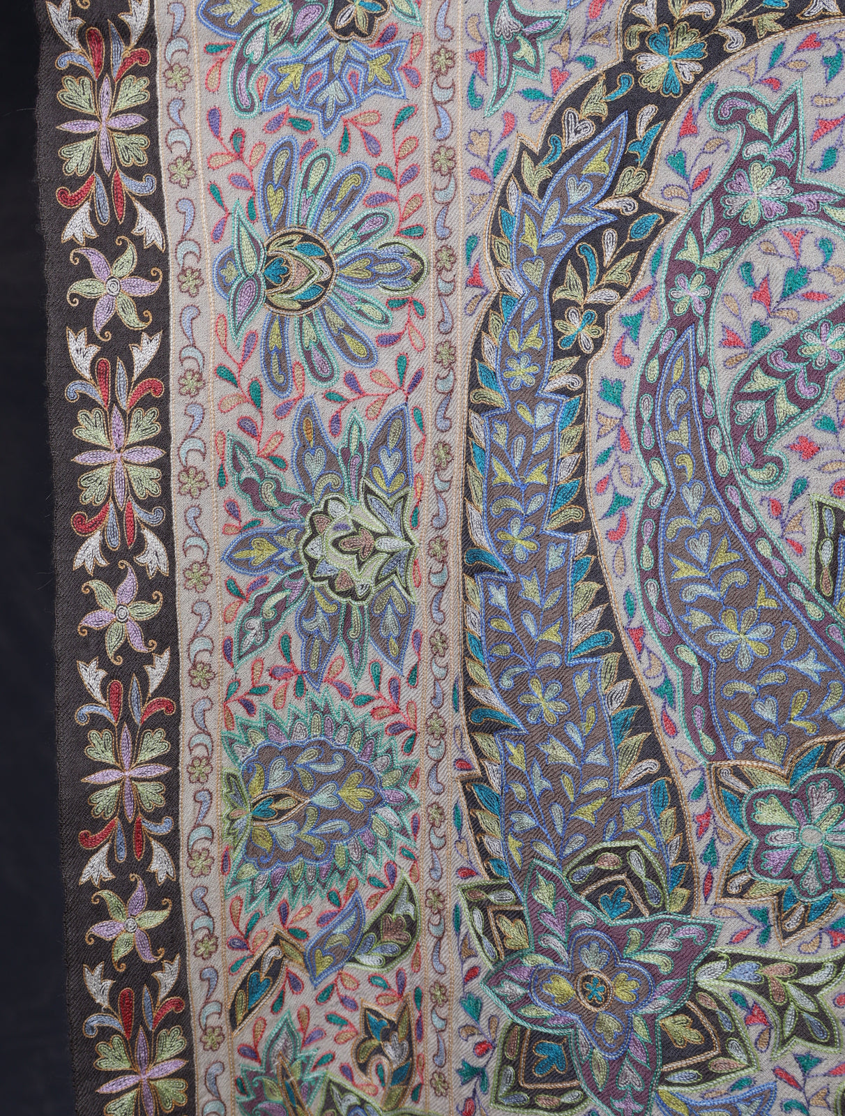 Navy Blue Color Kalamkari Pashmina Shawl
