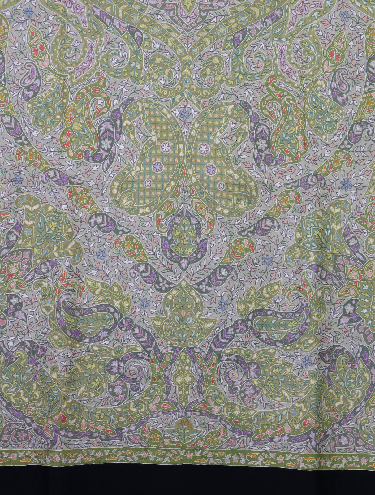 Light Green Color Kalamkari Pashmina Shawl