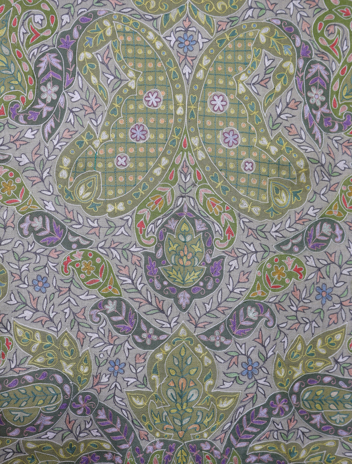 Light Green Color Kalamkari Pashmina Shawl