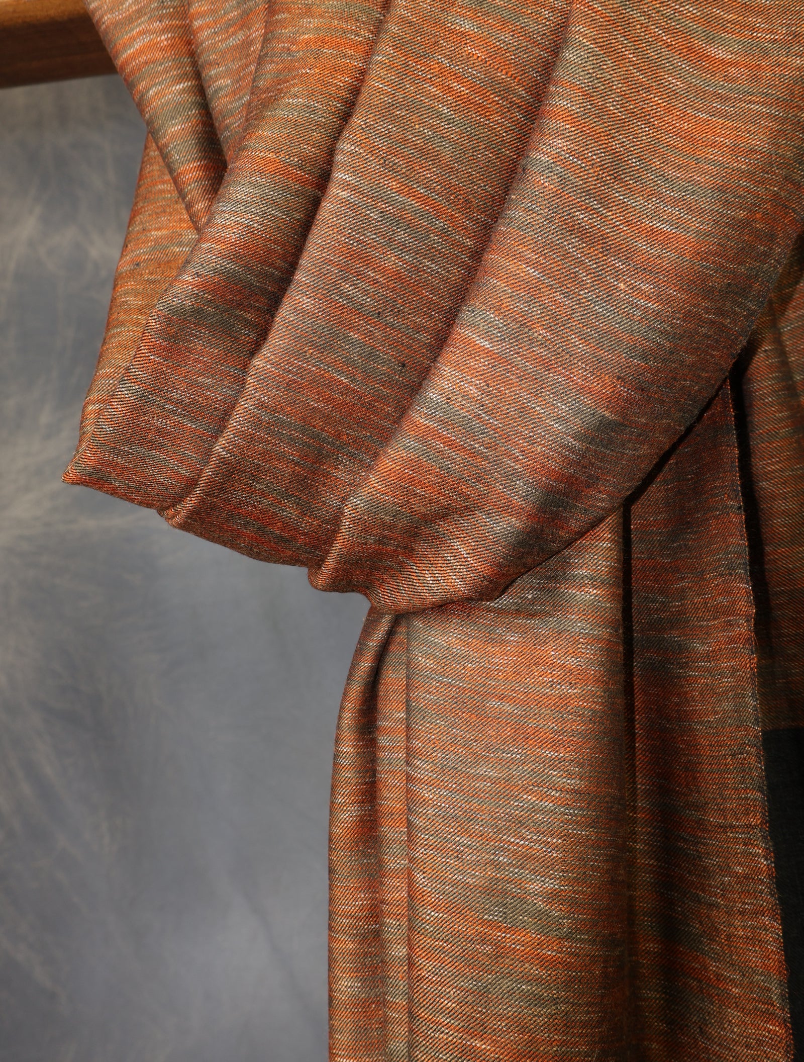 Rust Base Handwoven Cashmere Pashmina Shawl