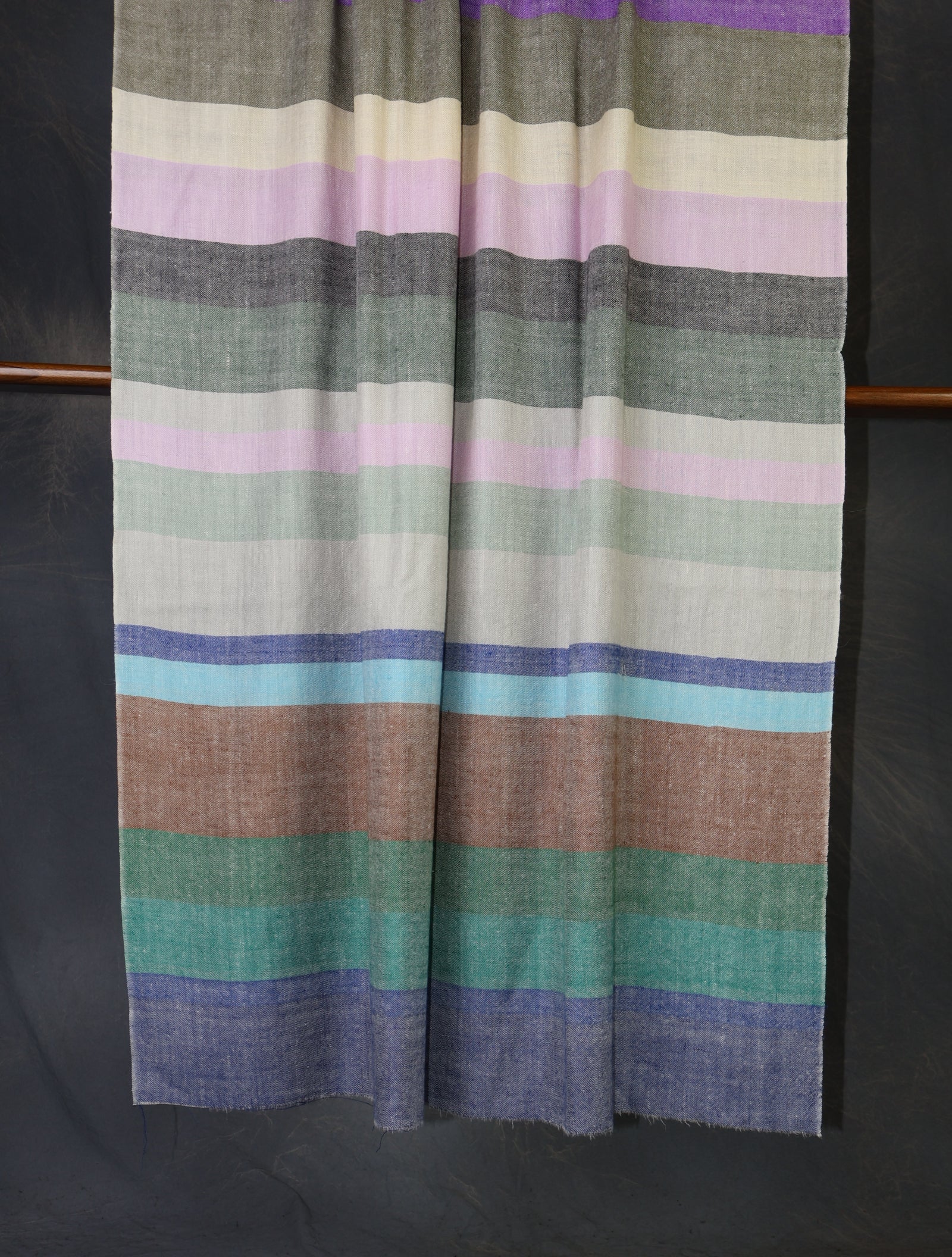 Multi Color Plaid Pure Cashmere Pashmina Shawl – Handwoven Luxury