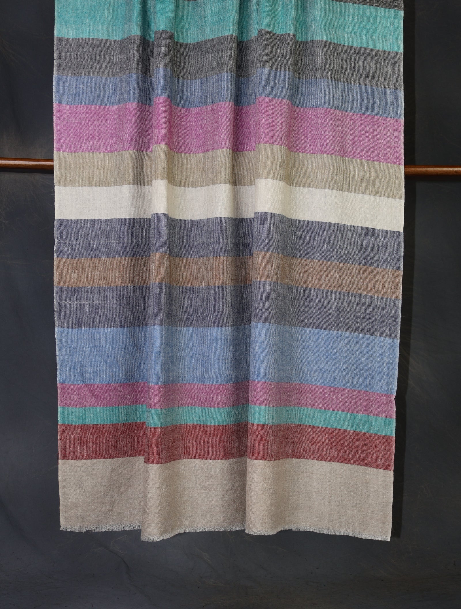 Multi Color Plaid Pure Cashmere Pashmina Shawl – Handwoven Luxury