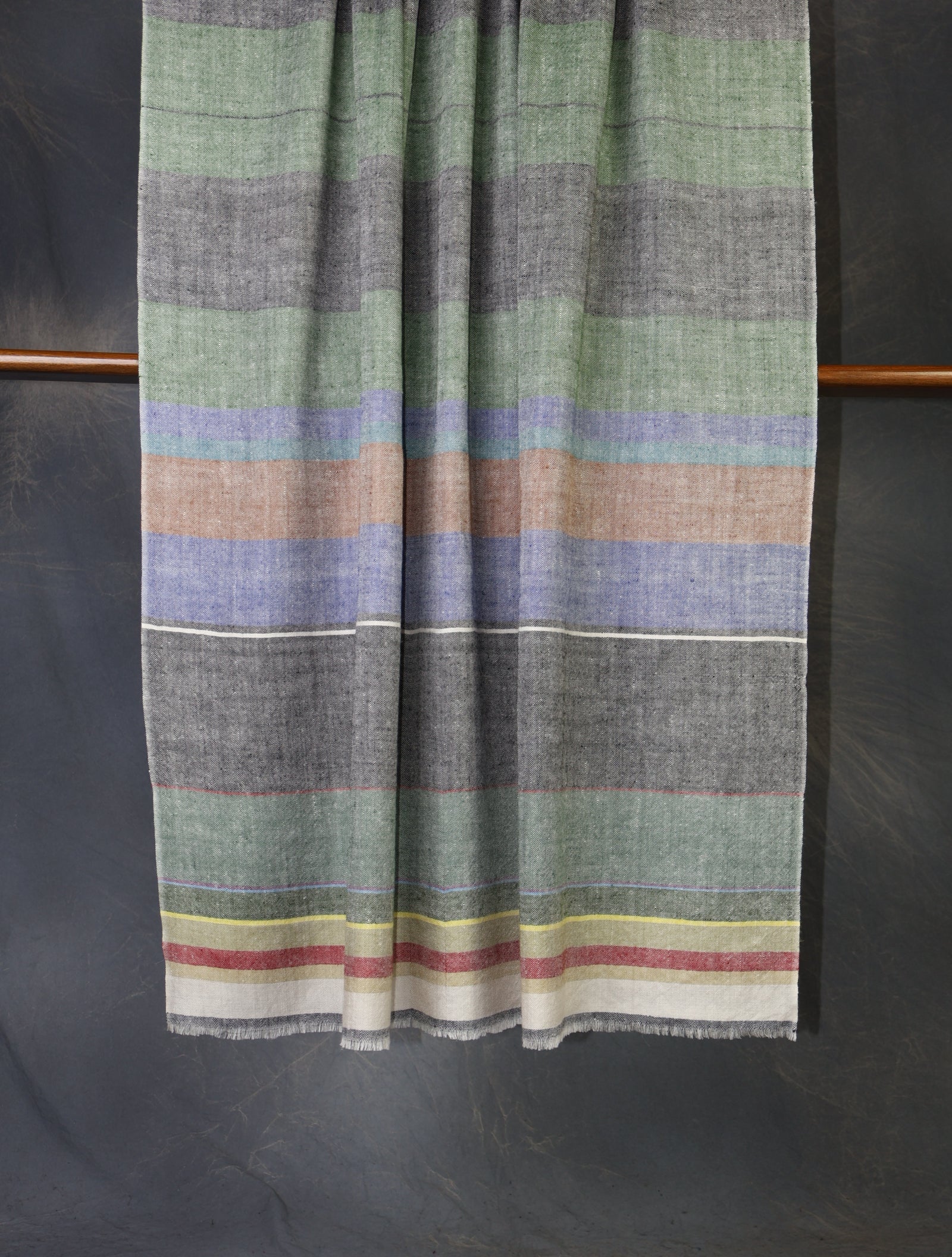 Multi Color Plaid Pure Cashmere Pashmina Shawl – Handwoven Luxury