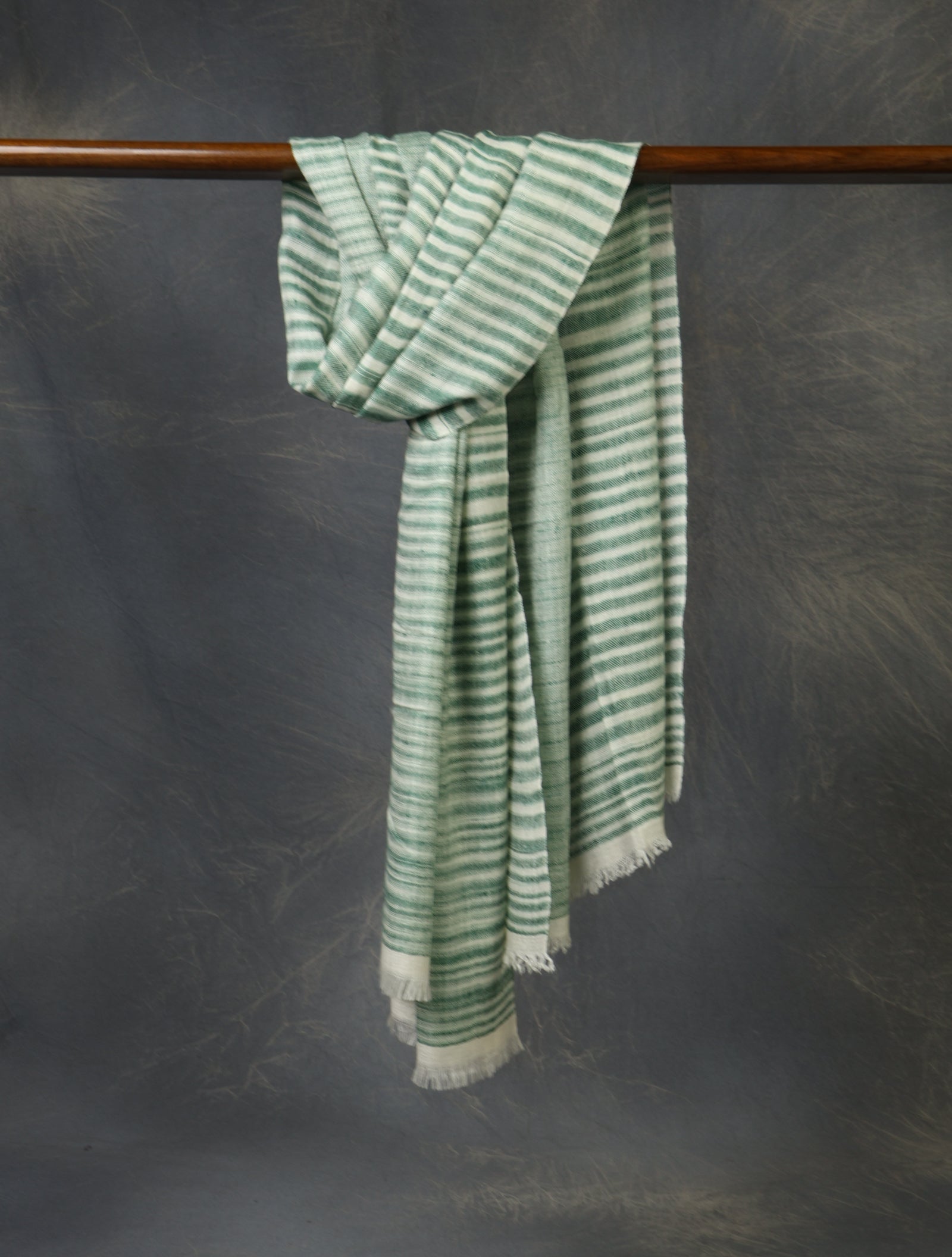Sea Green Plaid Cashmere Check Scarf Pashmina – Handwoven Luxury