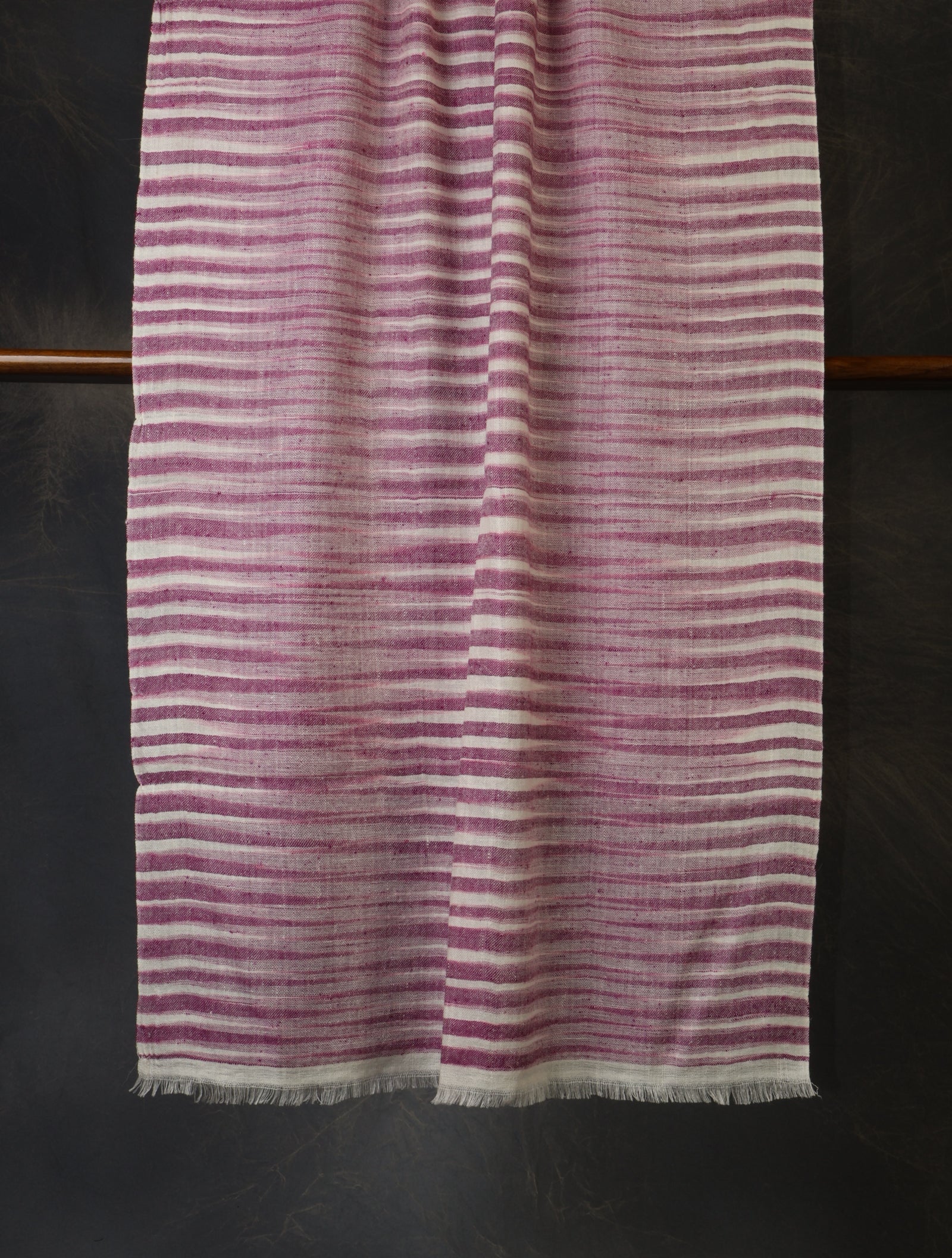 Dark Purple Plaid Pure Cashmere Pashmina Scarf – Handwoven Luxury