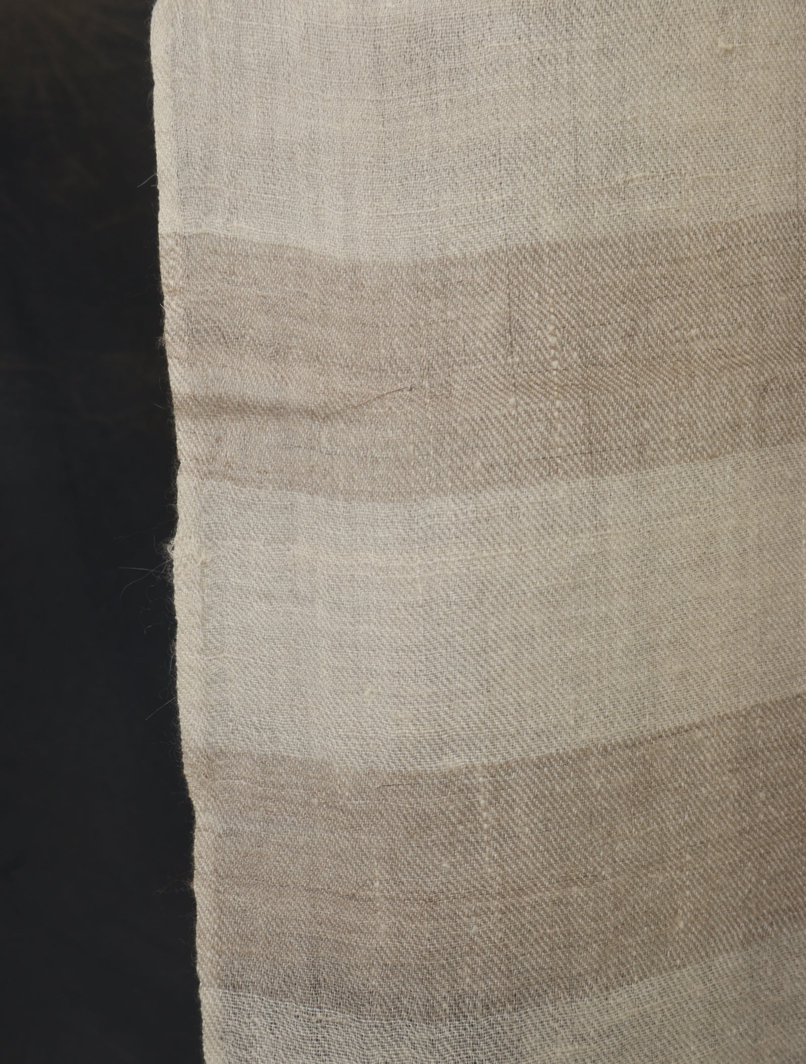 Natural And Ivory Plaid Pure Cashmere Pashmina Scarf – Handwoven Luxury