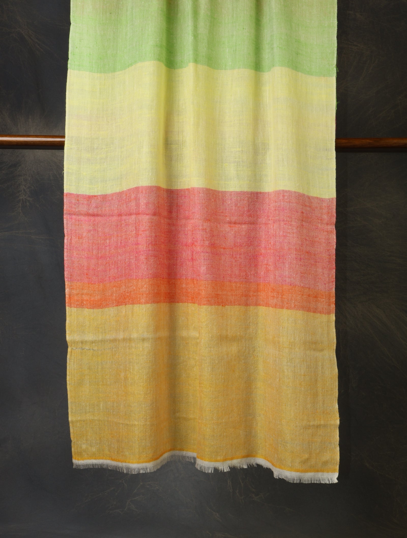 Multicolor Plaid Pure Cashmere Pashmina Scarf
