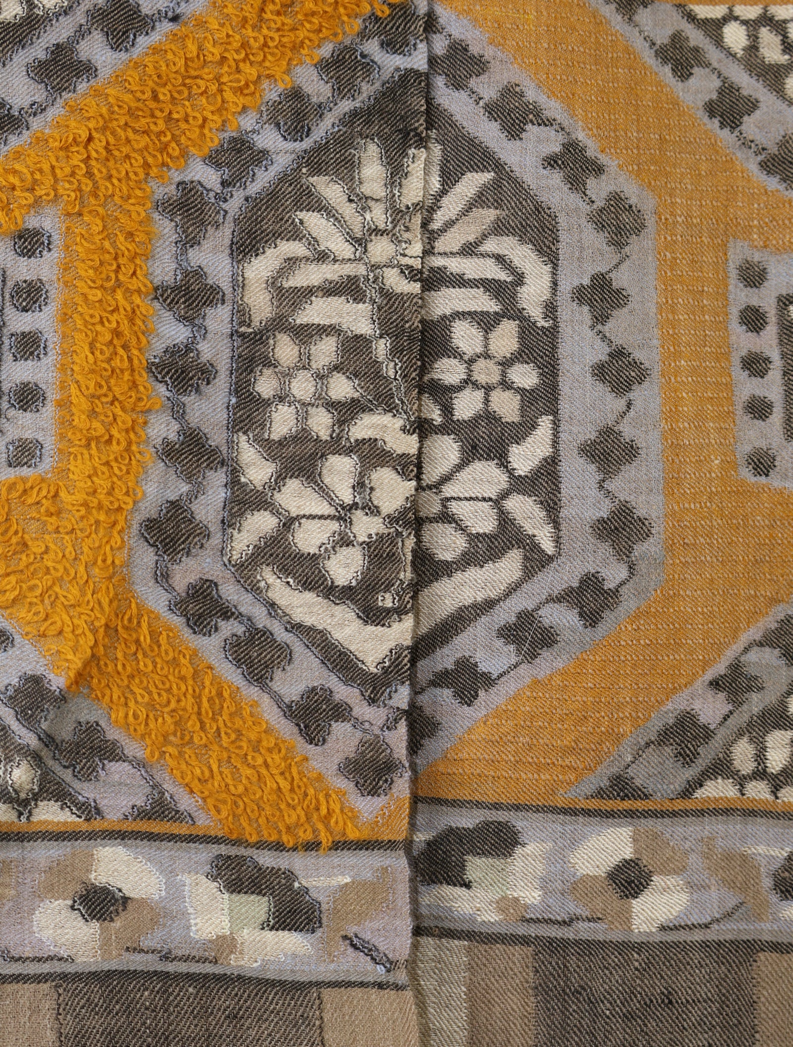 Mustard Base Towel Kani Cashmere Pashmina Shawl