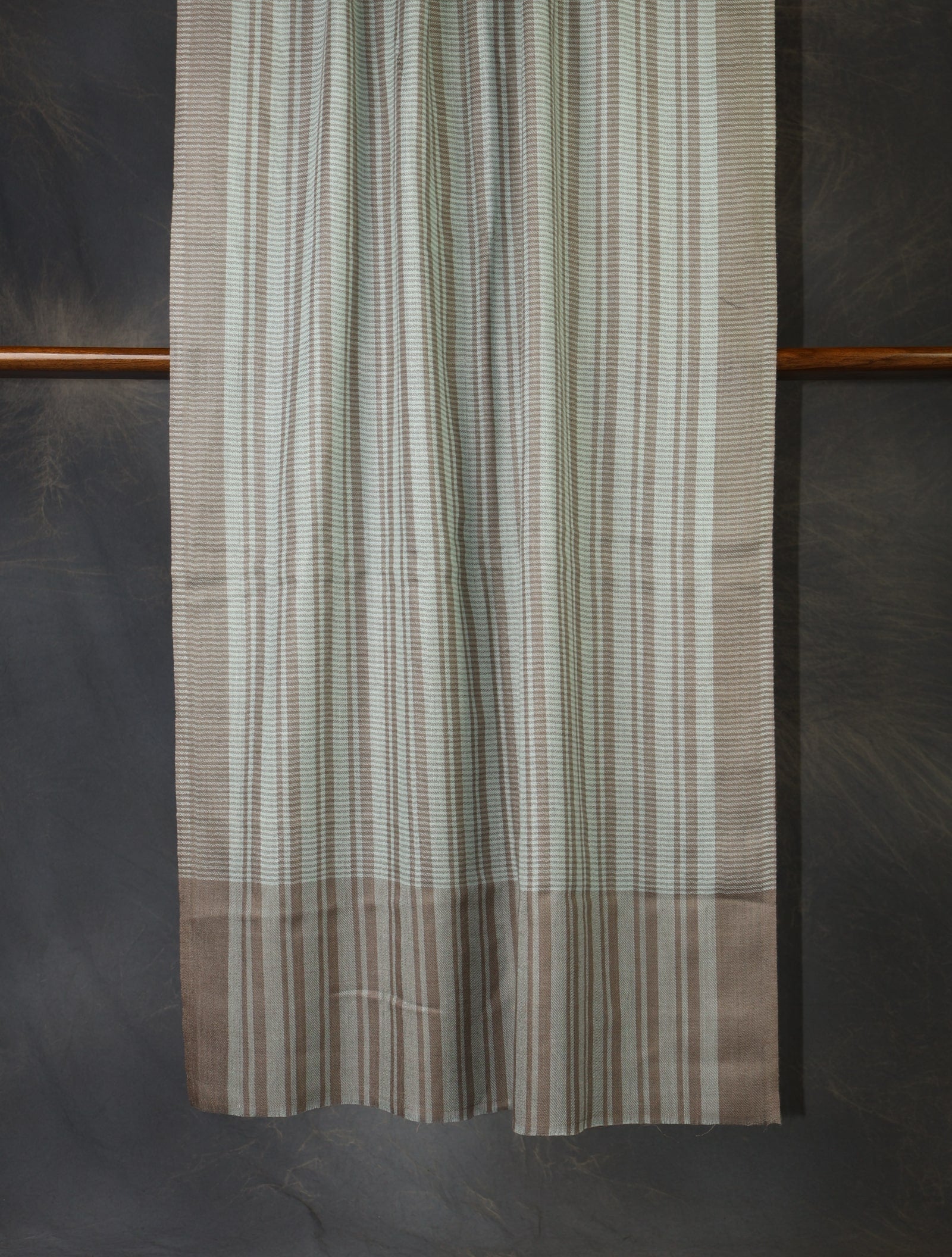 Plaid Scarf Sea Green Cashmere Pashmina