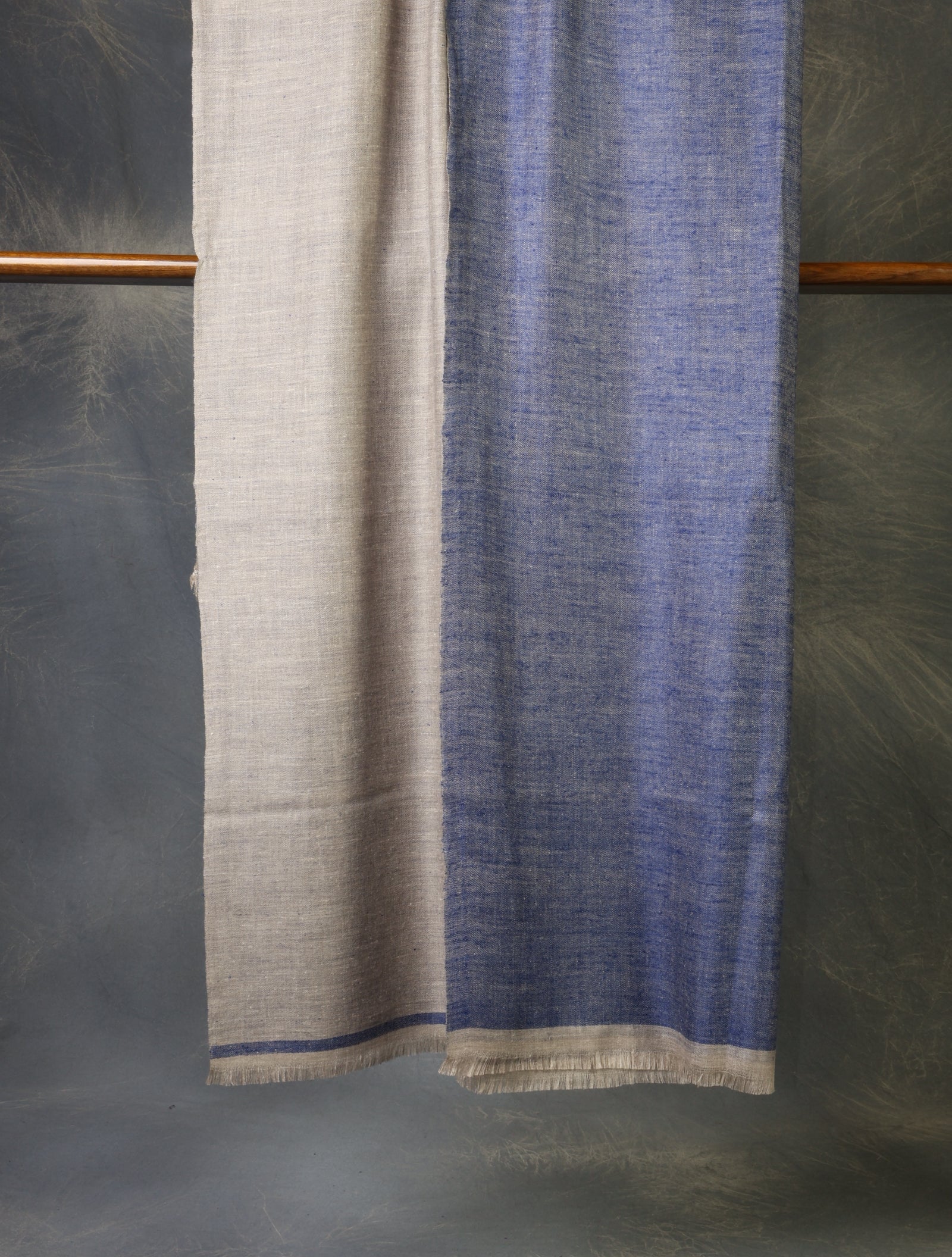 Reversible Handwoven Cashmere Pashmina Shawl
