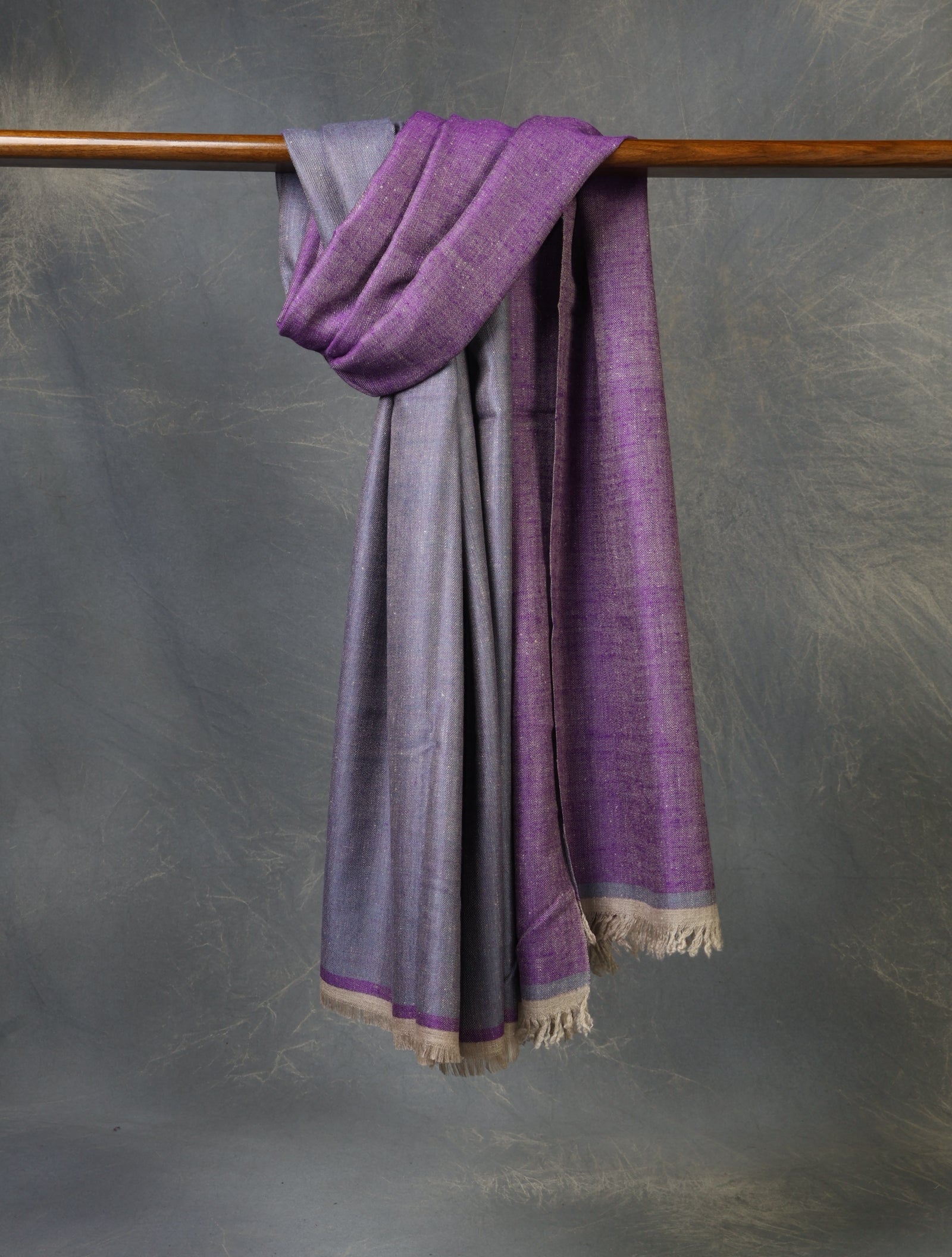 Reversible Handwoven Cashmere Pashmina Shawl