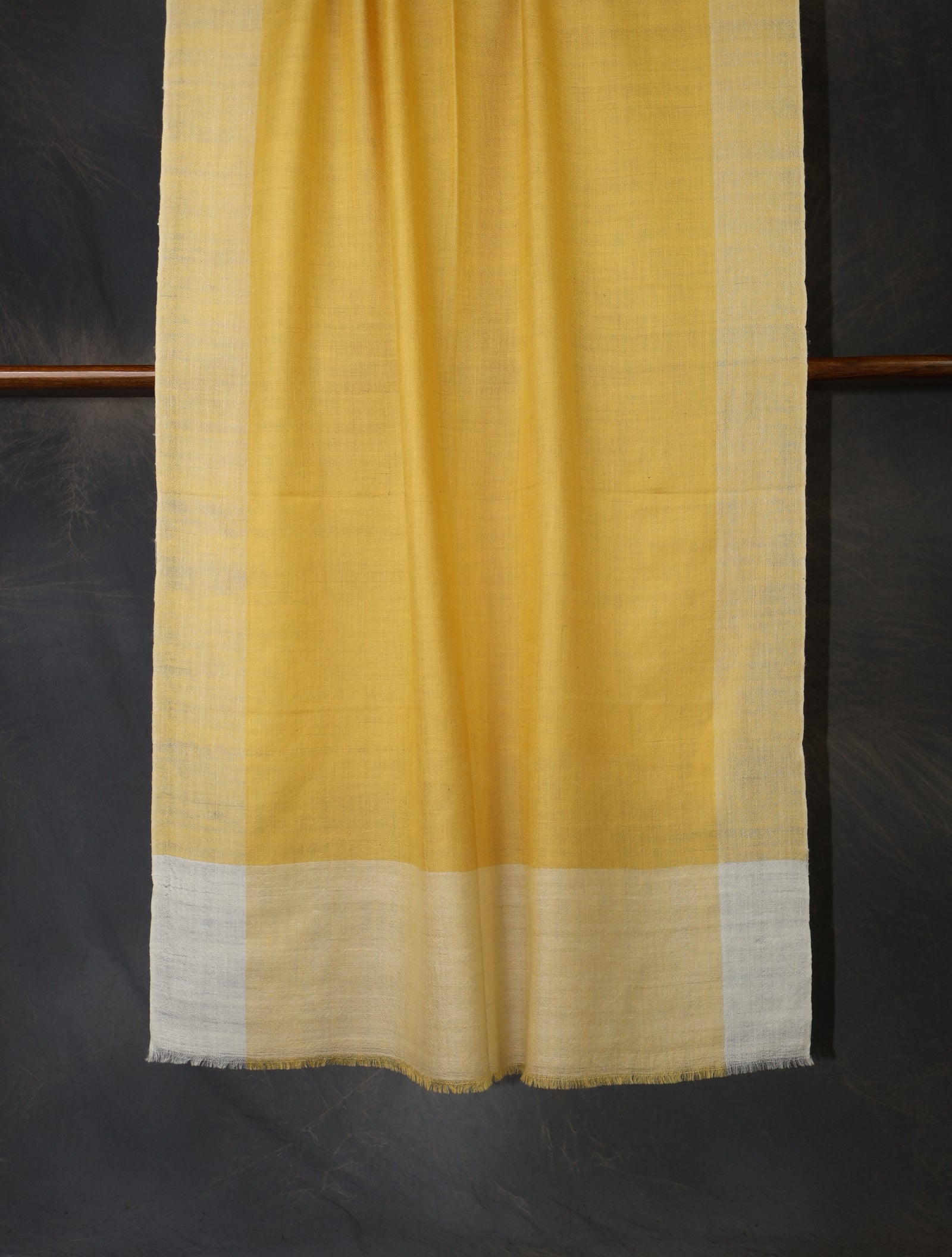 Yellow Plaid Pure Cashmere Pashmina Scarf