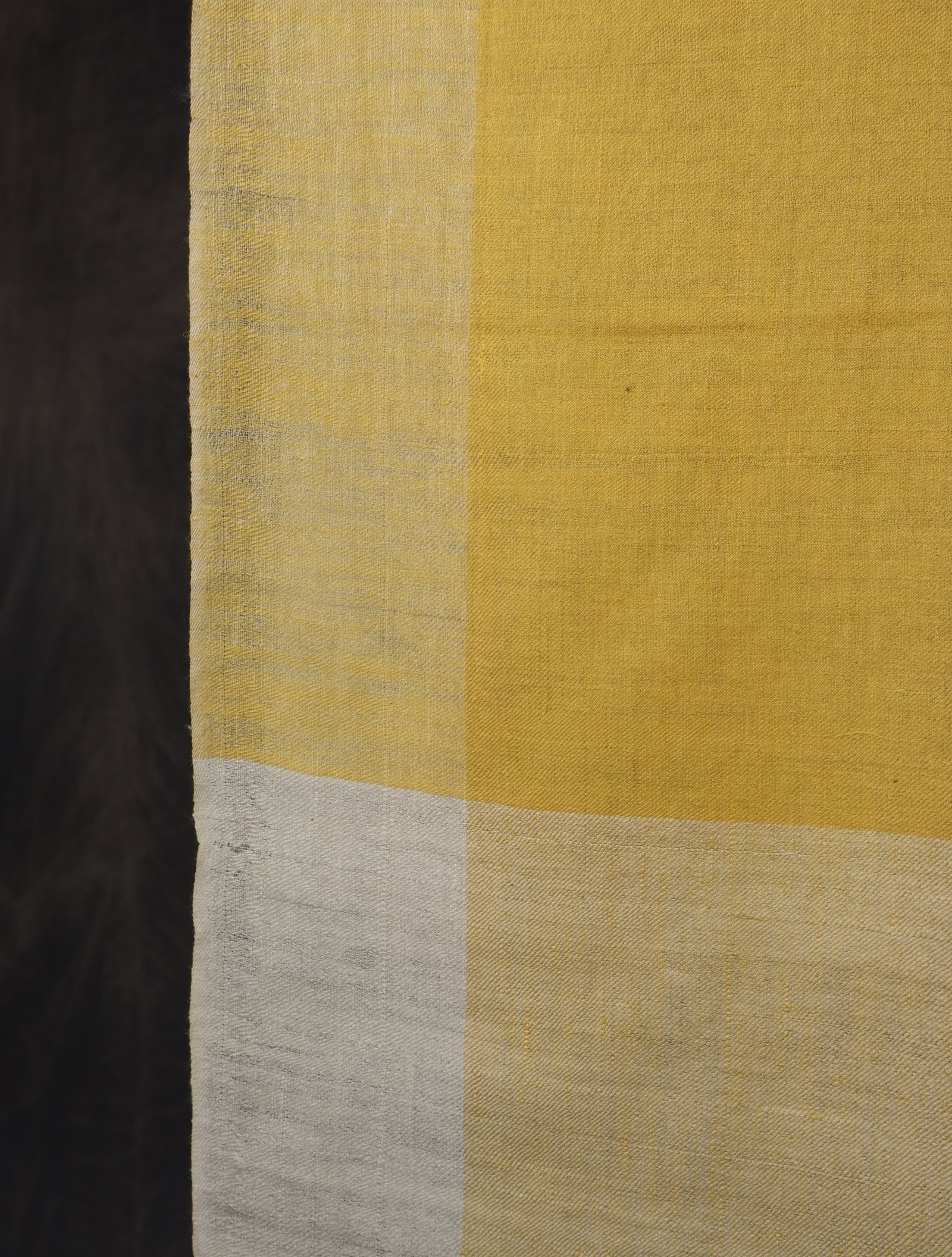 Yellow Plaid Pure Cashmere Pashmina Scarf