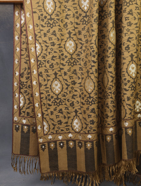 3 yard Beige Base Kani Cashmere Pashmina Shawl