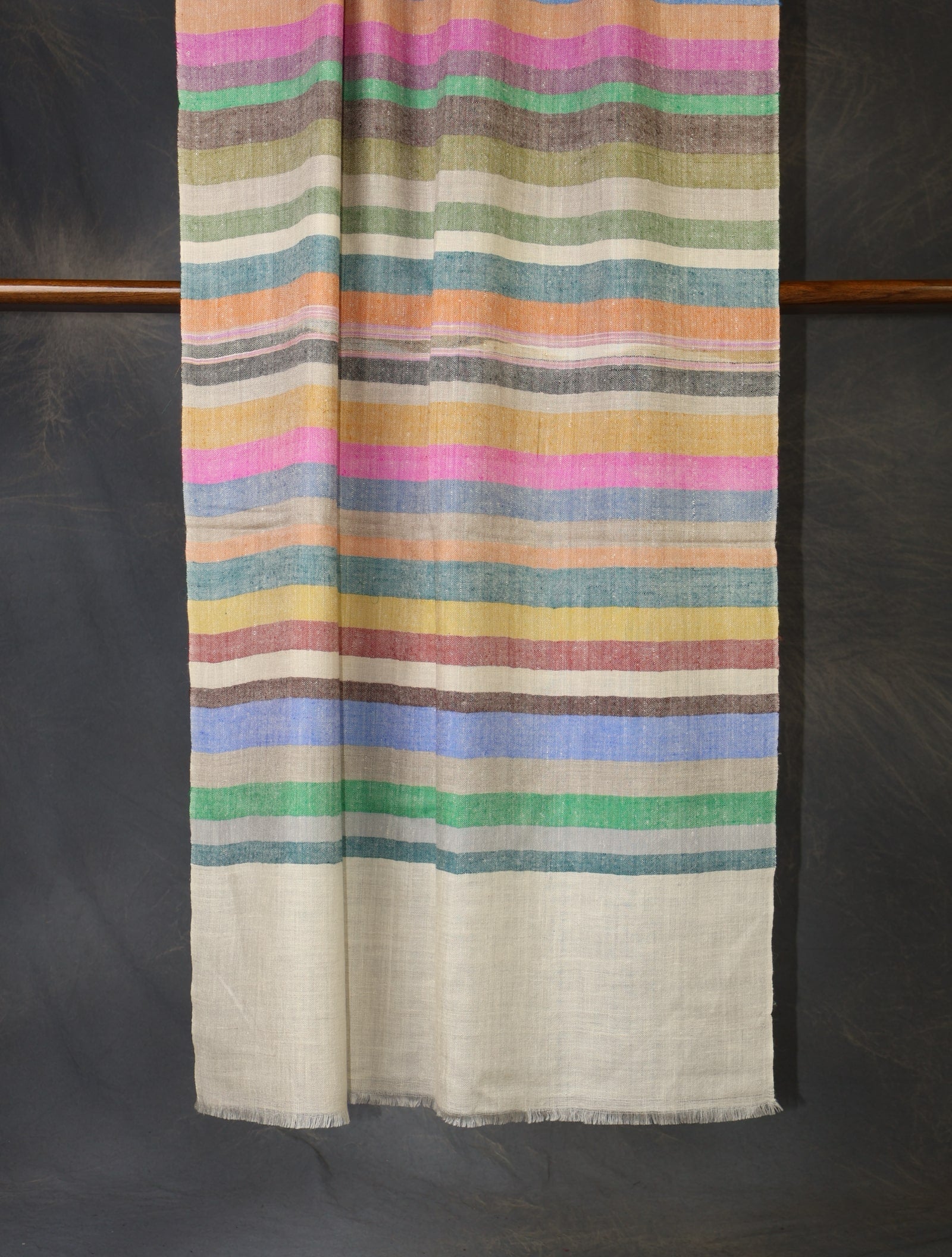 ivory plaid pure cashmere scarf