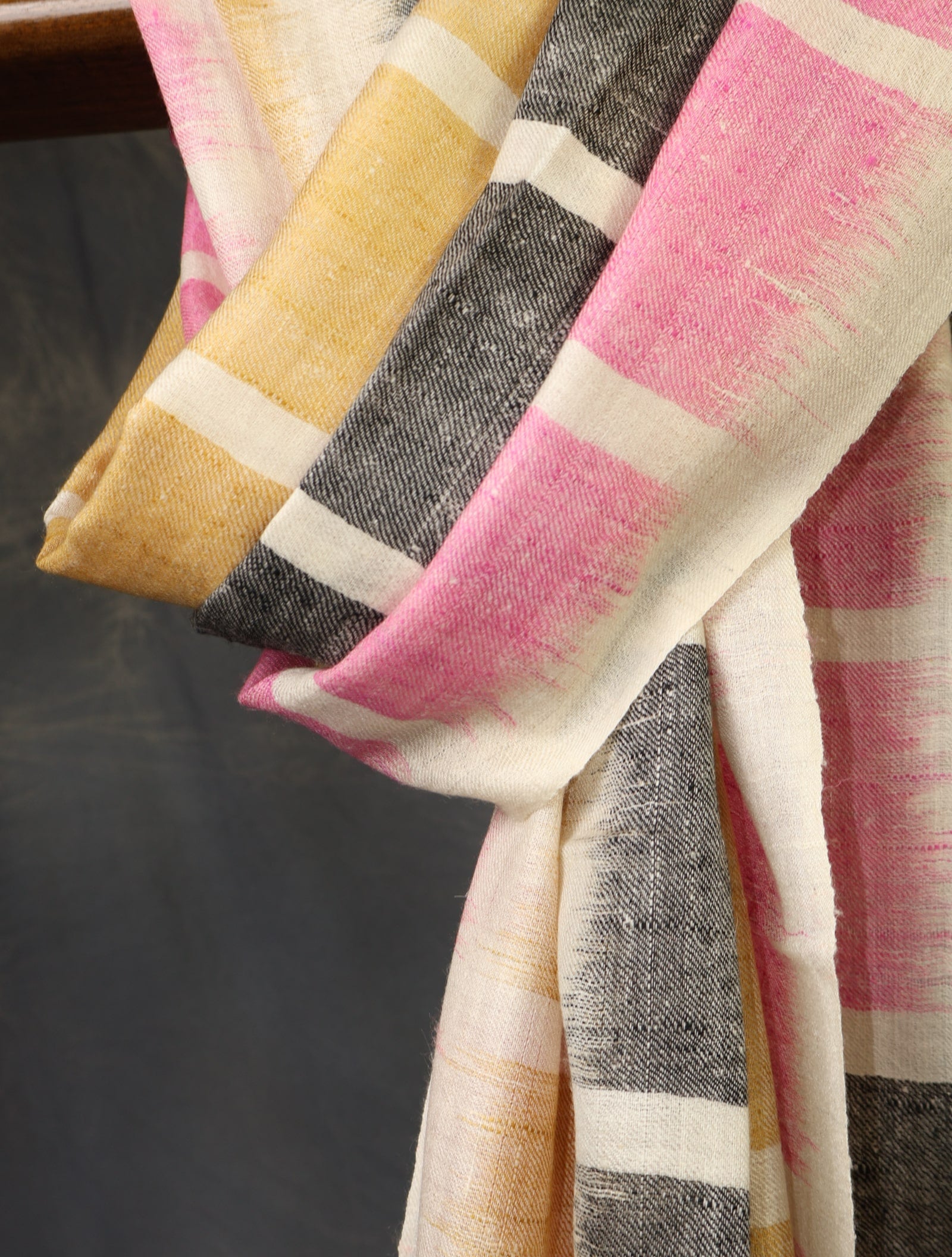 winter plaid cashmere scarf