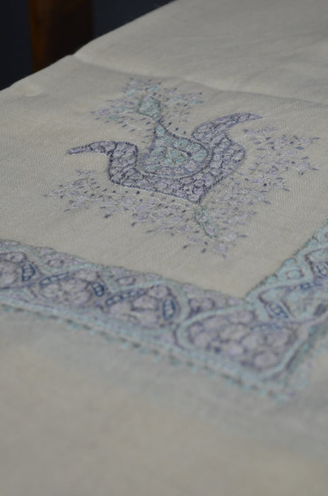 Ivory Neemdoor Pashmina Mussar