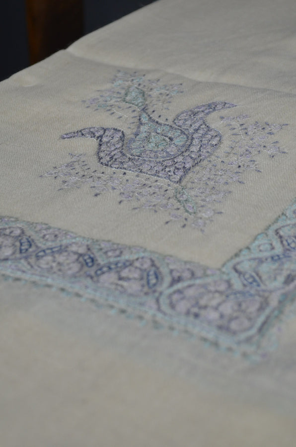 Ivory Neemdoor Pashmina Mussar