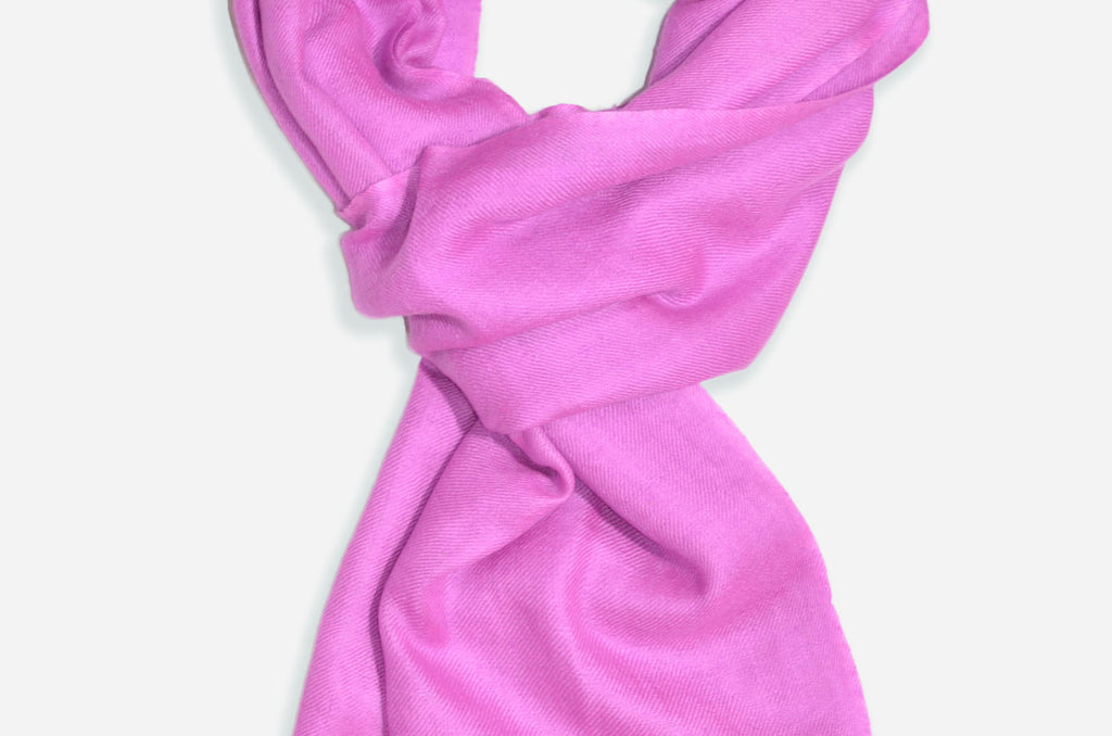 Beautifully light and scrumptiously soft "Lavender" Cashmere Scarf is hand woven from the highest grade of 100% pure Cashmere from Kashmir