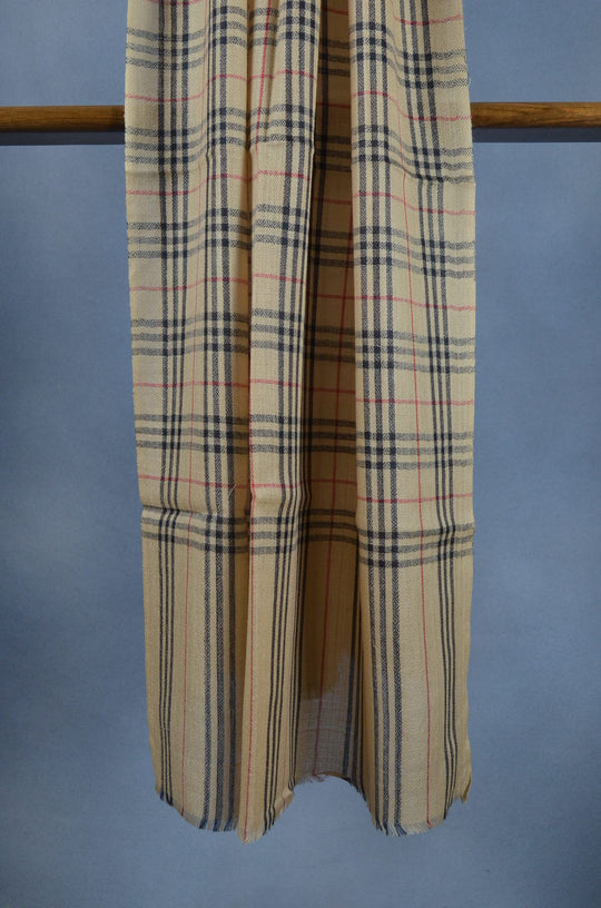 Burberry Style Check Merino & Silk Scarf