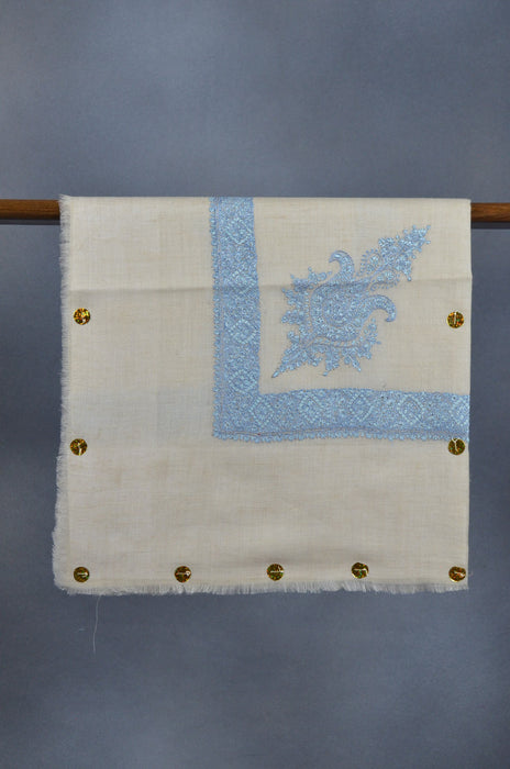 Ivory Neemdoor Pashmina Mussar