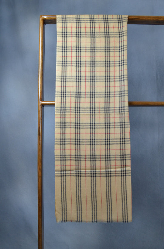 Burberry Style Check Merino & Silk Scarf