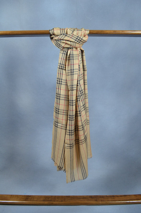Burberry Style Check Merino & Silk Scarf