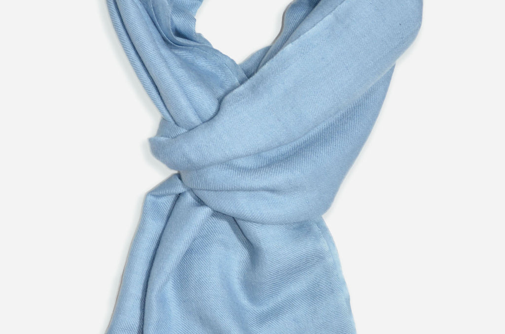 Beautifully light and scrumptiously soft "Silver Grey" Cashmere Scarf is hand woven from the highest grade of 100% pure Cashmere from Kashmir.