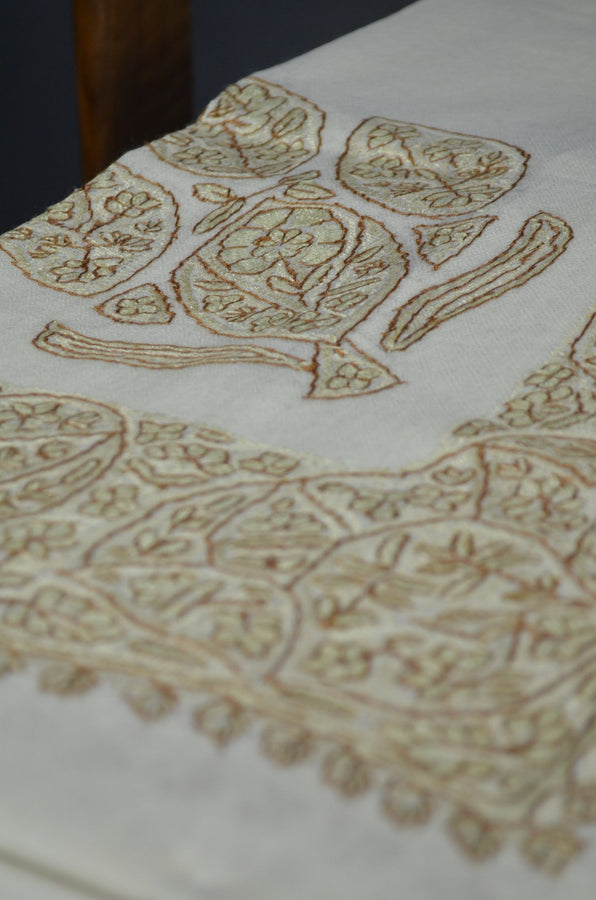 Ivory Dourdar Wool Mussar