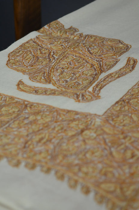 Ivory Dourdar Wool Mussar