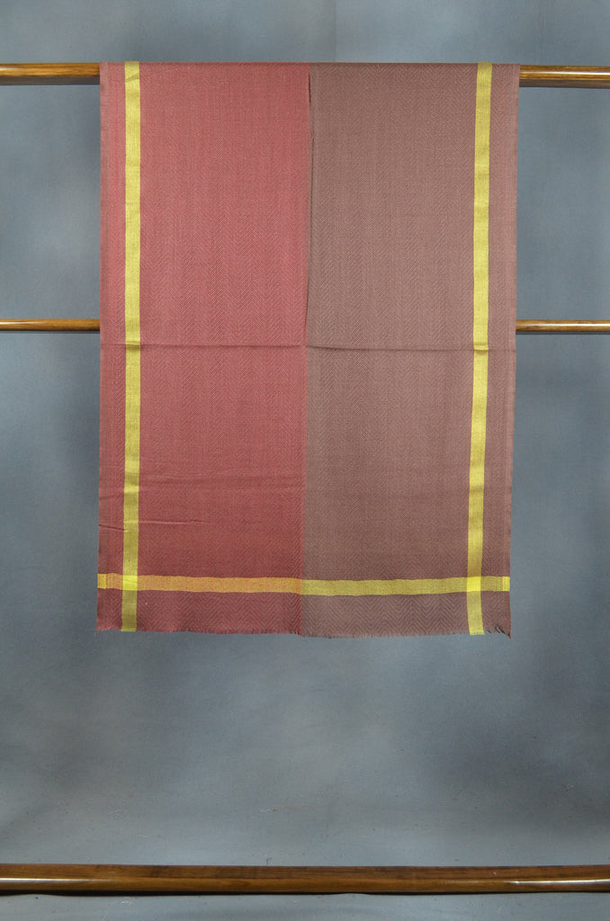 Double shade Red Merino & Silk Scarf