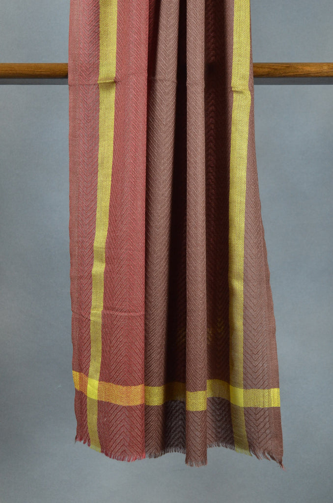 Double shade Red Merino & Silk Scarf