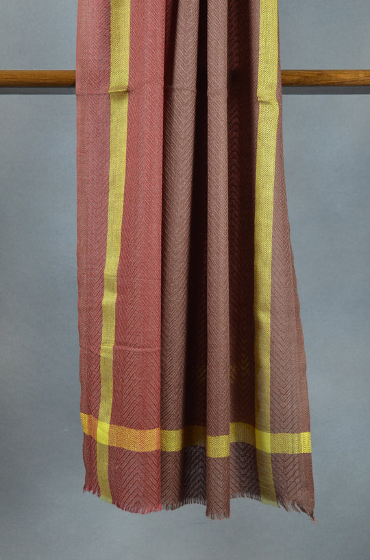 Double shade Red Merino & Silk Scarf