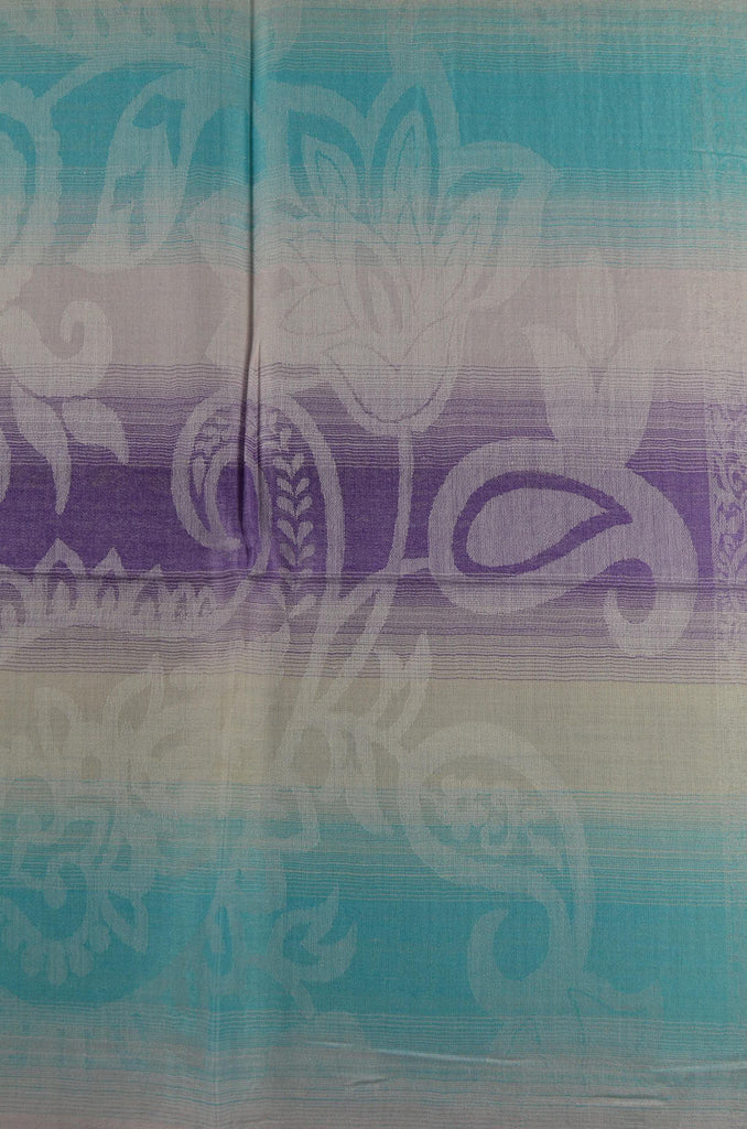 Multicolor Jacquard Stripe Merino Wool Scarf