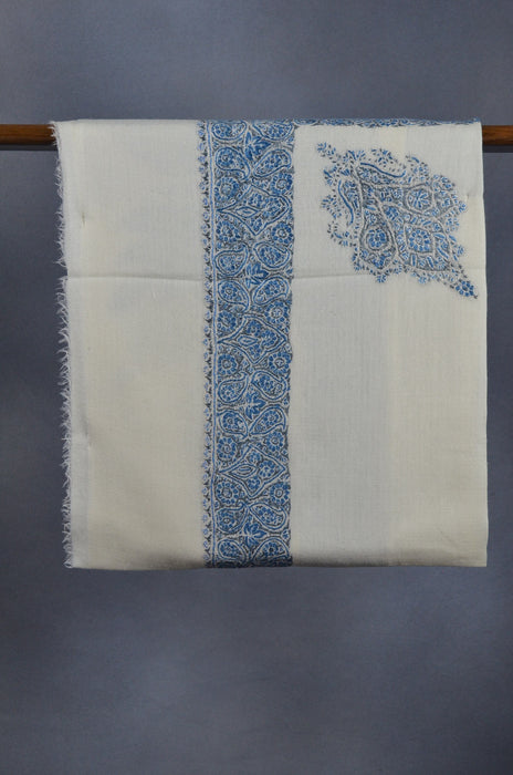 Ivory Dourdar Pashmina Mussar
