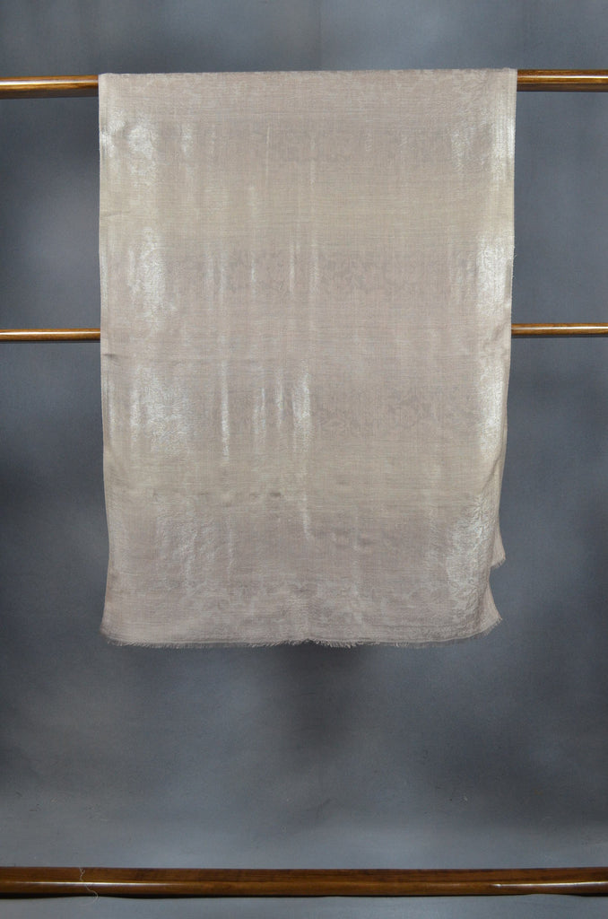 Natural Base Zari Jacquard Scarf