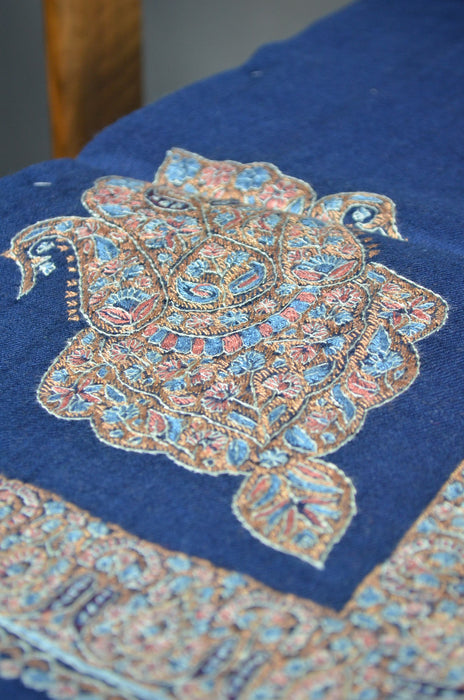 Blue Neemdoor Pashmina Mussar