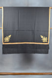 Black Base long Cone Motif Embroidery Cashmere Pashmina Shawl