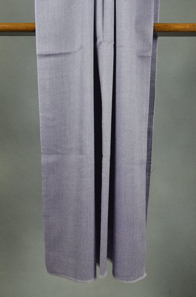 Two Shades of Grey Reversible Merino & Silk Scarf