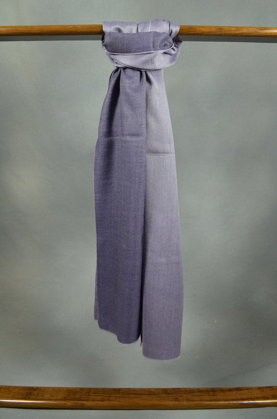 Two Shades of Grey Reversible Merino & Silk Scarf