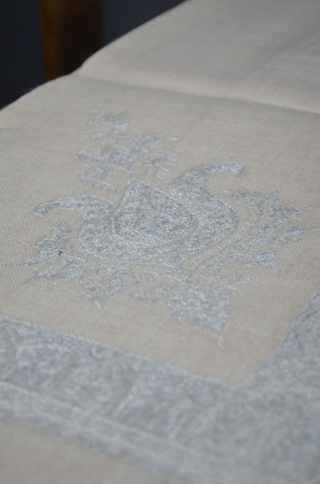 Ivory Neemdoor Pashmina Mussar