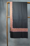 Black Base Big Red Border Embroidery Cashmere Pashmina Shawl